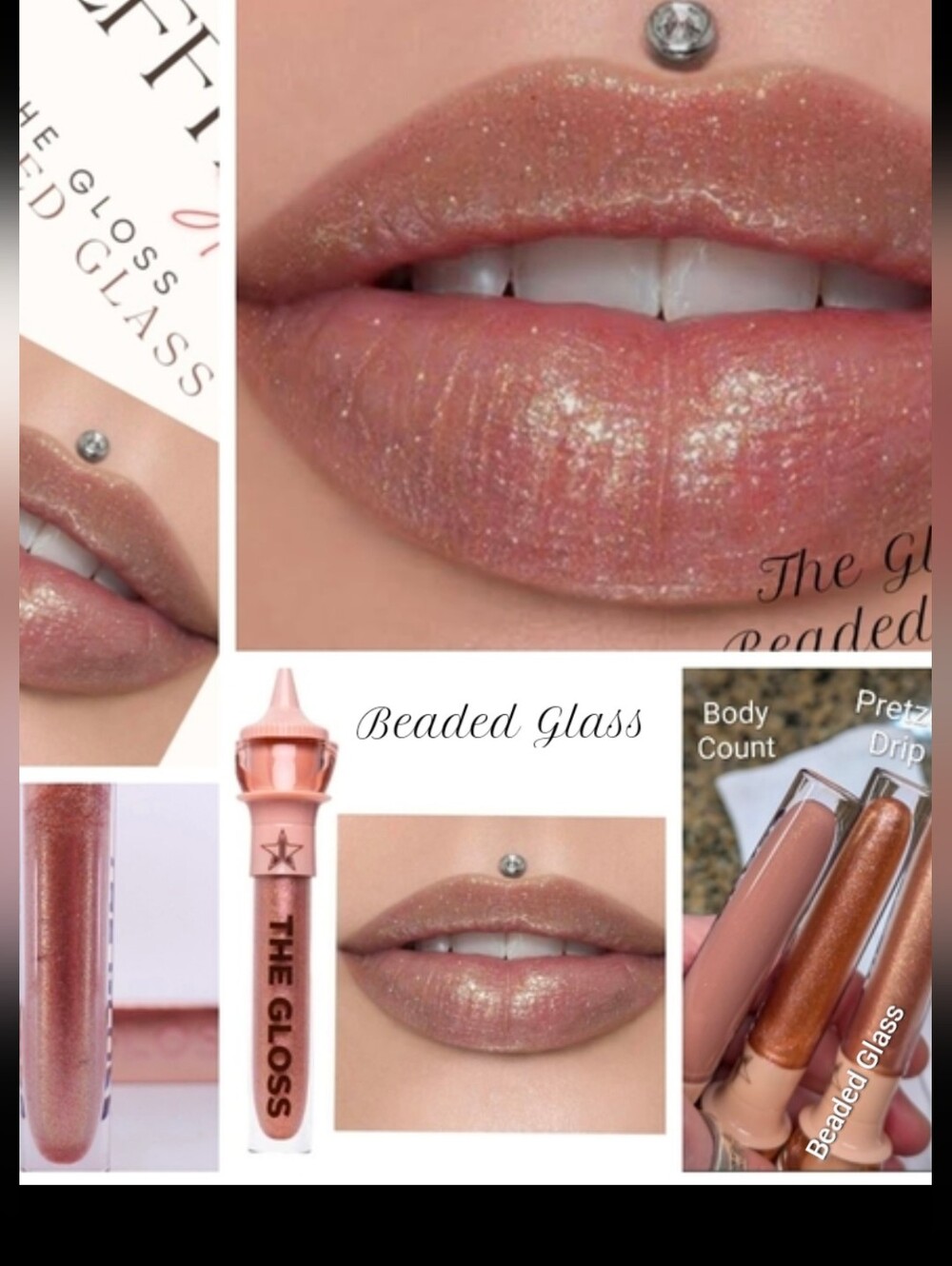 Jeffrey Star Beaded Glass The Gloss New W/Out Box